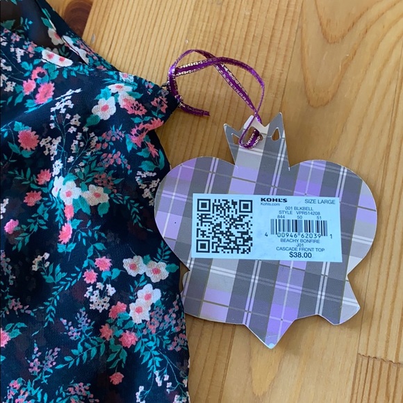 NWT Vera Wang Button-Up Sheer Blouse - Picture 10 of 14